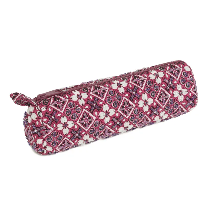 Beaded Batik Pencil Case, zip pouch — detail 3