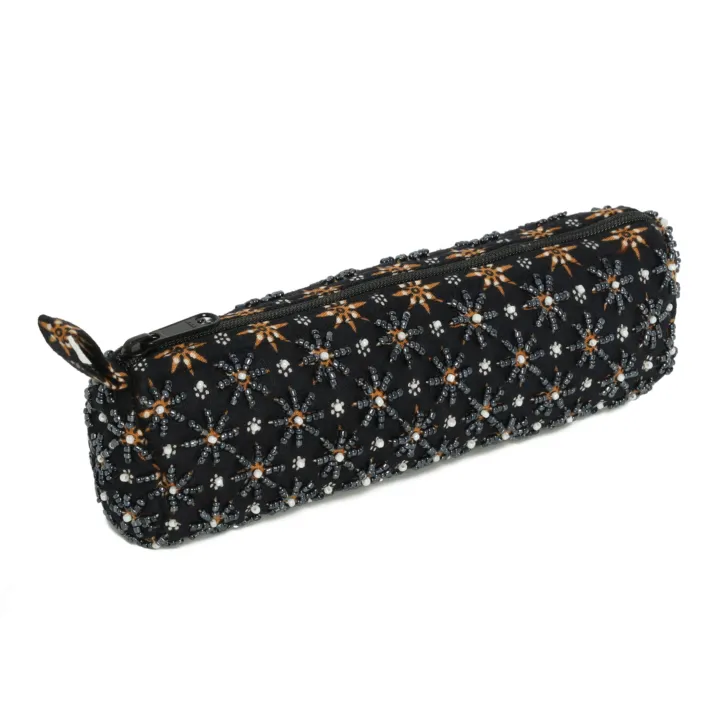 Beaded Batik Pencil Case, zip pouch — detail 2