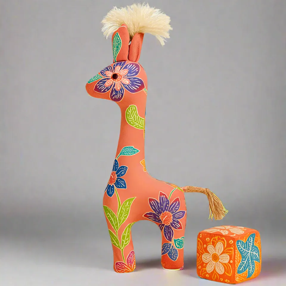 Batik Buddy Giraffe, plush batik giraffe