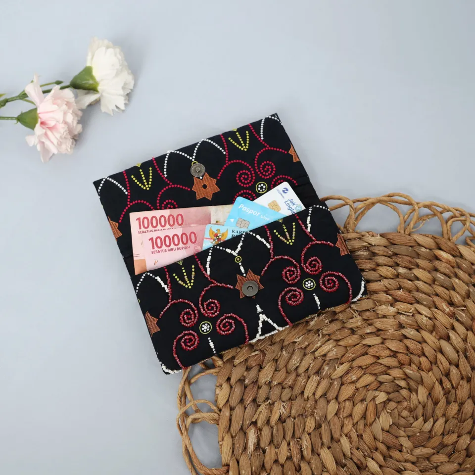 Batik Fabric Wallet, handcrafted batik wallet