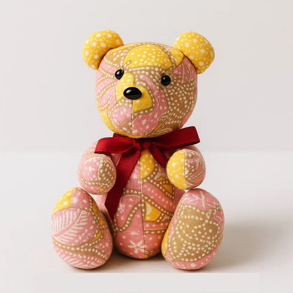 Batik Blossom Teddy, pastel batik teddy bear