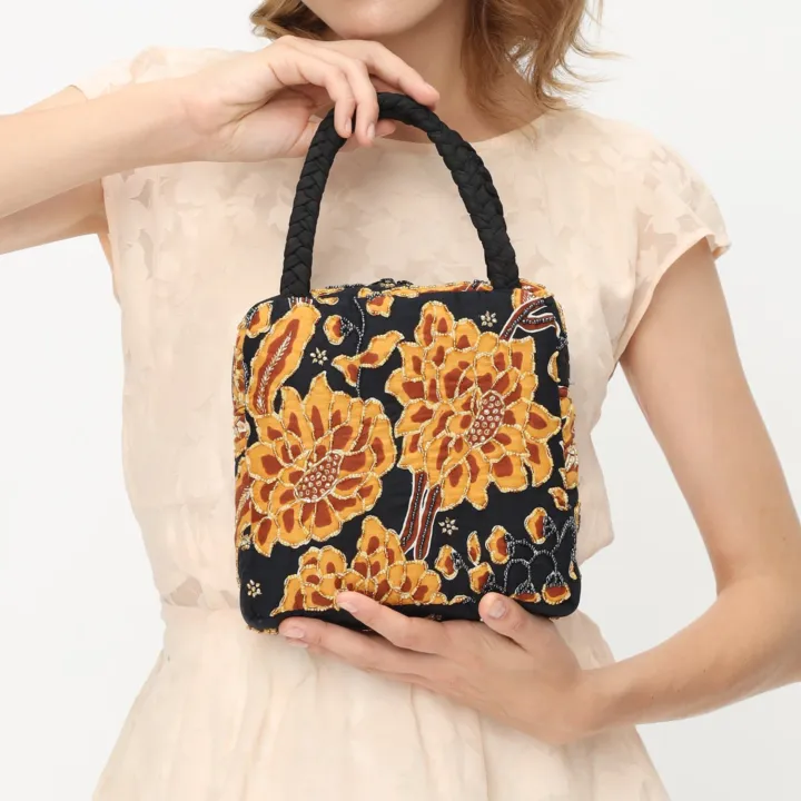 Honey Glow Batik, beaded batik handbag — detail 2