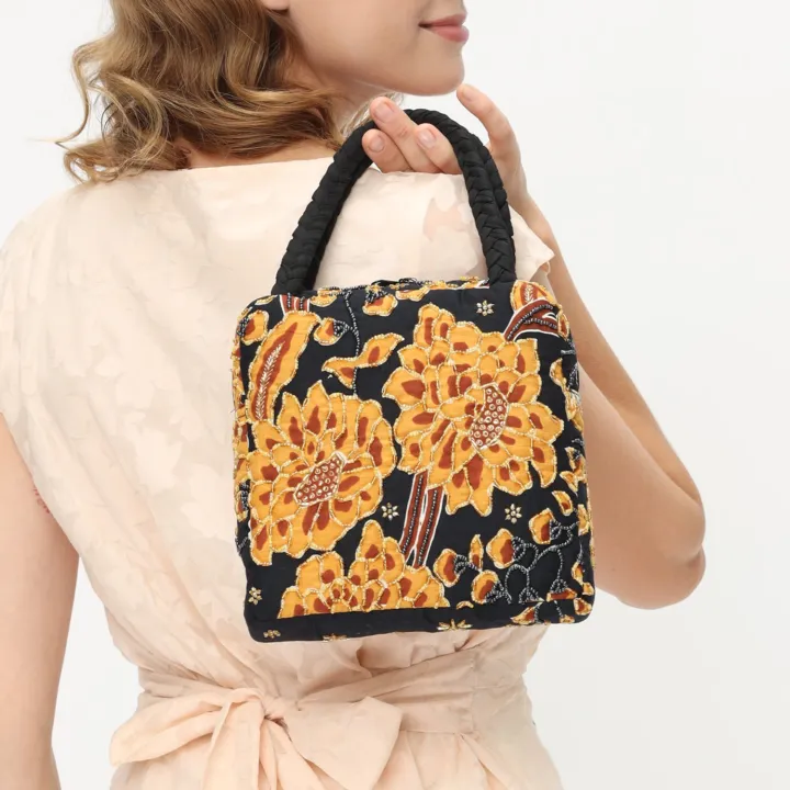 Honey Glow Batik, beaded batik handbag — detail 3