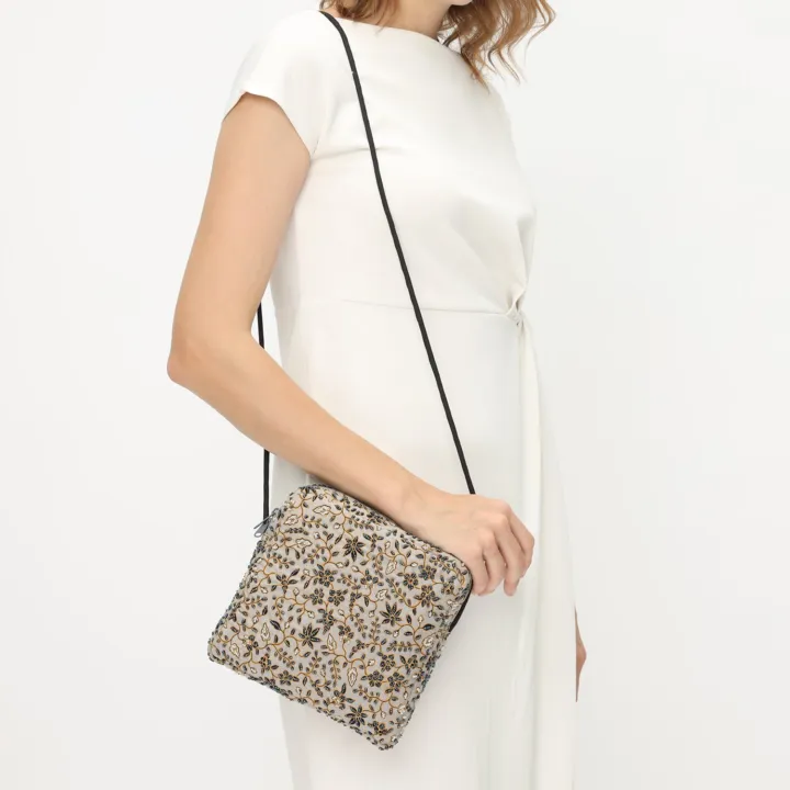 Timeless Floral Charm, batik crossbody sling bag — detail 2