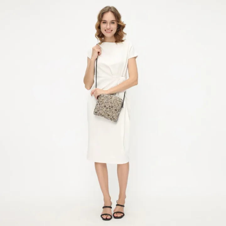 Timeless Floral Charm, batik crossbody sling bag — detail 4