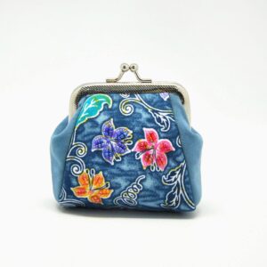 Batik Coin Purse Blue Floral